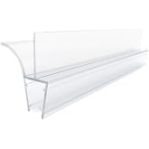 Ayrıntıshop Cam Kabin Alt Suluk &Ccedil;ift Tırnaklı Fitil 60 cm, 4-6 mm Cam Uyumlu, Duşakabin Su Sızdırmazlık Fitili, Şeffaf PVC Co