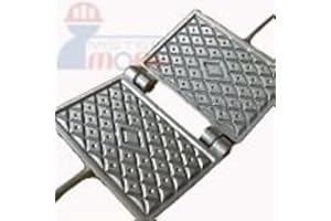 CBE ELETTRODOMESTICI CBEELETTRODOMESTICI Biscottiera Manuale per Ferratelle Rettangolari in Acciaio Inossidabile e Ghisa, Stile Modern, Consente la Cottura di Ferratelle Rettangolari con Design Originale