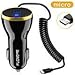 Produktbild FLOVEME Auto Ladegerät mit Micro USB Kabel, KFZ Adapter Ladekabel für Samsung S6/S7/S4/S3, Sony, LG, HTC, Nexus, Kindle, USB A Port für iPhone XS/XR/X, 8/8P, Samsung S9/S8P und mehr