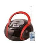 reproductor de musica mp3  NEVIR RADIO CD CASSETTE CON USB COLOR ROJO MODEL NVR-482UCM