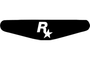 DECUS SHOP Autocollant pour barre lumineuse de manette PlayStation PS4 Motif au choix Rockstar (schwarz) noir