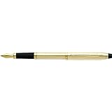 CROSS Century II 10CT Gold Fountain Pen with Medium Nib incl. Luxury Gift Box / Refillable Catridge Pen
