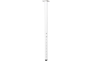 Jahof Adjustable Table Leg 55-90cm, Metal Desk Leg Ø50/45mm with Screws, Telescopic Furniture Leg for Tabletop, DIY Desk, RV, Home, Office, Set of 1 (White)