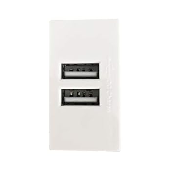 Presa A Muro USB Doppia Con Tipo C – 2 USB + 1 Tipo C, Cavo 1,75 M, Per Tablet, Smartphone E Piccoli Elettrodomestici