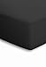 Produktbild schlafgut 15001-00000617-002-075 Mako-Jersey Basic Spannbetttuch, Baumwolle, schwarz, 200 x 100 cm
