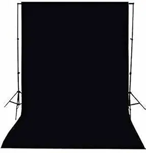 ALFASIYA Black Backdrop Background 8x9 Ft for Studio - Camera Accessory(Black)