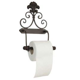 Clayre & Eef, Toilettenpapierhalter "Novara" Metall antikbraun