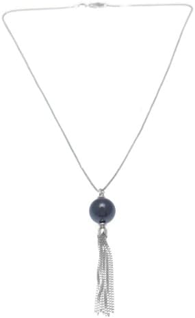 Mckenzie Silver Haematite Ball Tassel Necklace