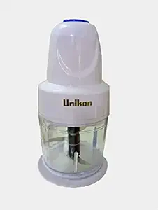 BEXCO Unikon 250 W chopper with whipping attachment 1 year warranty, Electric Vegetable and Fruit Chopper, White