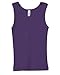 Girls 1x1 Rib Tank Top, Color: Purple, Size: Medium (US)