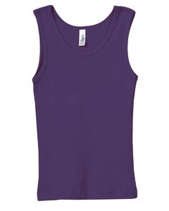 Girls 1x1 Rib Tank Top, Color: Purple, Size: Medium (US)