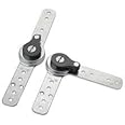 Pack of 2 Automatic Armrest Adjuster, Sofa Bed Headrest Adjustable Angle Adjuster,Furniture Hinge Ratchet Folding Connecting Hinges for Sofa Armrest Headrest Angle Adjuster