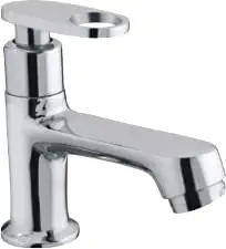 ATHEM Brass Pillar Cock Washbasin Tap, Silver, Chrome Finish, Pure