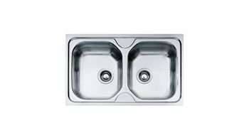 Franke OLX 620 Lavabo sobre-encimera Rectangular Acero inoxidable - Fregadero (Lavabo sobre-encimera, Rectangular, Acero inoxidable, Acero inoxidable, 2 senos, Rectangular)