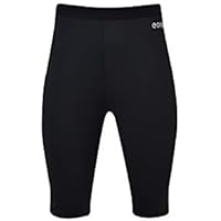 Eono Essentials, pantaloncini da yoga da donna, met&agrave; coscia, elasticizzati, taglia L, colore nero