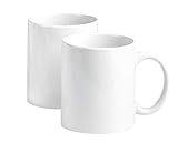 2er-Pack VBS Kaffebecher Kaffe-Tasse Porzellan weiß Pott Tee Küche Restaurant Tassen Becher