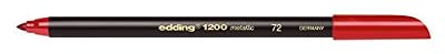 Edding 1200 métallique Feutre de Coloriage Largeur de trait : 1-3 mm Rouge Métallisé