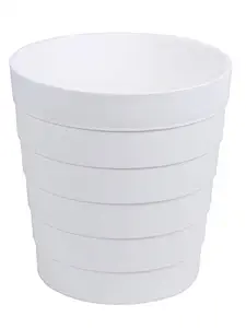 Fourwalls Plastic Container for Plants and Trees (26 cm Tall, White)
