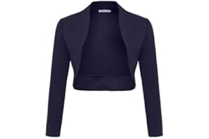 DANAEST Mädchen Bolero Langarm – elegant & weich, Festliche Jacke für besondere Anlässe – Modell 713