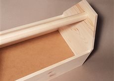 Werkzeugkiste Montagekiste Nagelkiste Holzbox 42 x 21 x 26 cm, Vollholz, NEU - 4