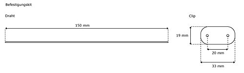 JAROLIFT Befestigungskit für Sichtschutzmatten, bambus / 20er Pack - 4