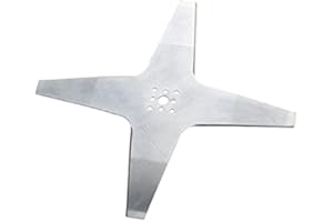 GREENSTAR - Lama robot tosaerba a 4 denti curvi - Per robot AMBROGIO L50/L60, STIGA Autoclip 221/223/225S/228S, WIPER - Sostituisce Origine 50 D0018 02 - Diametro esterno: 250 mm