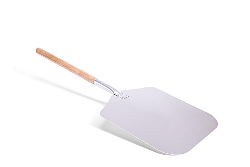 culinario Alu Pizzaschaufel mit Holzgriff, Pizzaheber aus Aluminium, 35,5 x 30,5 cm, Stiellänge: 43 cm - 5