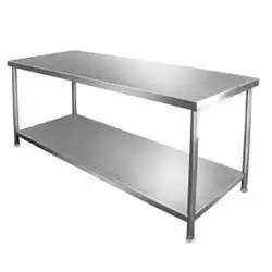 Auto Pack Machines Stainless Steel Work Table Bench (45x26x34 Inches, Silver)