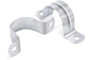 AHMISTOOL 16 Confezione M40 fascette stringitubo a U in acciaio inox 304, fascette stringitubo a U a due fori da 20 mm per il fissaggio di tubi gas, tubi acqua e cavi