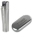 Clipper Metal Cigarette Lighter (Silver) with Designer Box