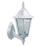 Bombilla Tipo E27 HALOTEC Farol de exterior grande de pared jardín aluminio blanco fijación soporte alto