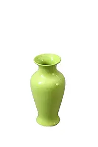 Caffeine Ceramic Handmade Studio Green Flower Table Vase (Set of 1)