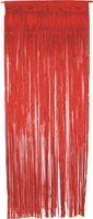 Red Metallic Shimmer Curtain 3ft x 8ft - Pack of 5
