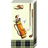 IHR Paper Pocket Tissues- Golf Classics cream black