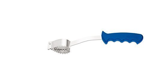Giesser Fischschupper rostfrei blauer Griff 31cm Gesamtlänge, zum entschuppen von großen Fischen, extra scharfe und robuste Zacken