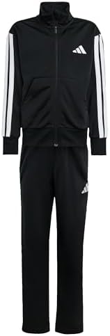 adidas Unisex - Bambini ESSENTIALS CLIMACOOL TRACKSUIT, black/white, 9-10 Years