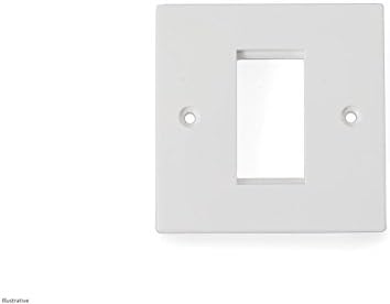 TVTech Single Modular Wall Plate AV Faceplate 1 Module Dimensions 85mm x 85mm