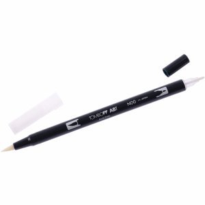 Preisvergleich Produktbild 6 x Tombow Dual-Fasermaler ABT mit Rundspitze / Pinselspitze transparent