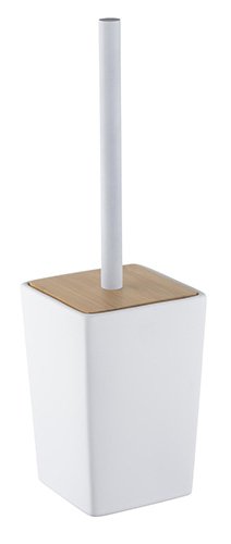 NICE SEA FREE STANDING COLLECTION - Scopino con portascopino per WC, Colore Bianco, 11 x 11 x 14 cm