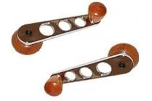 RnR Spares Classic Beetle/Camper T2 Chrome/Wood Window Winder Handles Pair