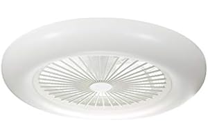 BEL AIR HOME - Ventilador Plafón RAKI Led - Motor DC Con Luz LED 80W - Mando a Distancia - Eficiente Ventilación de 6 Velocidades para Verano y Plafón LED para Invierno (BLANCO)