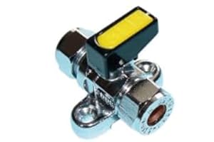 EVERENTY Metrogas 8mm Mini Lever Gas Ball Valve with Backplate