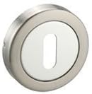 keyhole escutcheon - twin finish polished chrome / satin chrome from e-hardware