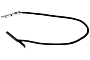 BIND2GO Black Elasticated Treasury Tag 150mm Silver Metal End Fastening (25x)