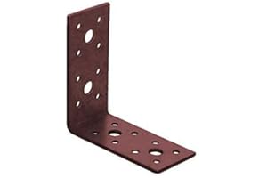 BPC FIXINGS PowaPost Dual Coated Angle Bracket Connector Plate 90x90x40mm Wide x 3mm Thick (10 Pack)