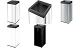 Capacidad de 80 l Hailo Big Box - Cubo de basura, Plateado, 80 L
