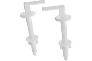 Kyrotech Plastik Halkalı Klozet Kapak Montaj Vidası 9 cm, 3 Kanallı Ayarlanabilir Klozet Kapak Bağlantı ve Sabitleme Seti, Ye