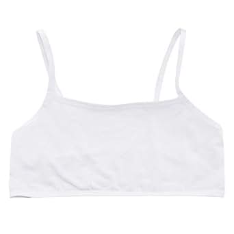 Brassières Fille Cotton Lot De 5 - Soutien-Gorge Sport Adolescentes, Sans Armature, 8-15 Ans