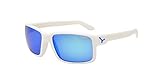 PC Polarizado Cébé Dude Gafas de Sol, Unisex Adulto, Matt White/Blue, Small