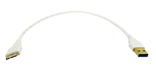COM-FOUR® USB 3.0 Super Speed Kabel A-Stecker auf Micro-B-Stecker mit vergoldeten Kontakten 30cm weiß für PC & Mac - Zum Verbinden von Smartphone, Tablet, Kamera, Drucker, externe Festplatte usw.
